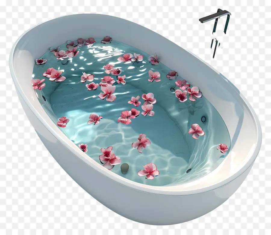 Banheira De Hidromassagem，Banheira Com Flores PNG