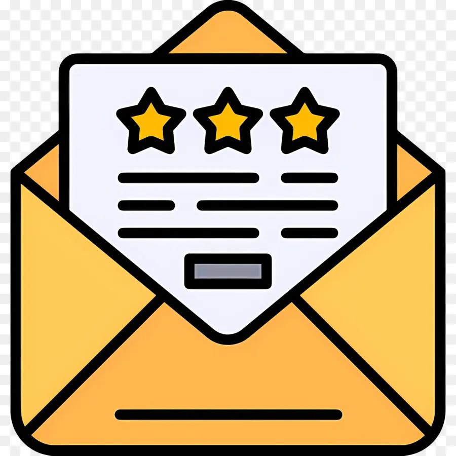 Carta Convite，Envelope Com Estrelas PNG