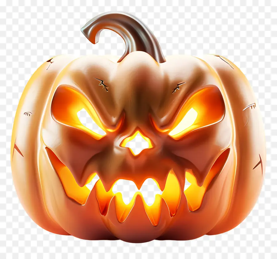 Abóbora De Halloween Brilhante，Jack O' Lantern PNG