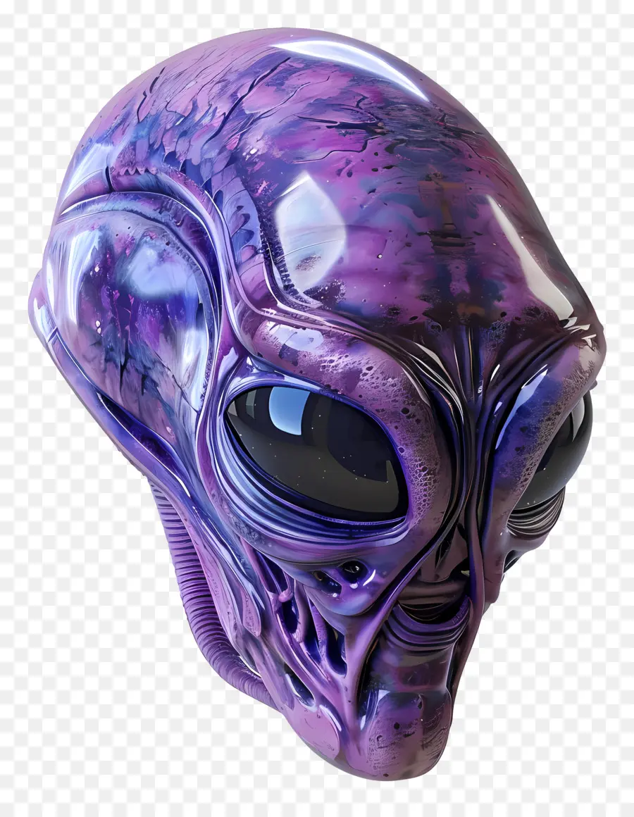 Cabeça Alienígena，Roxo PNG