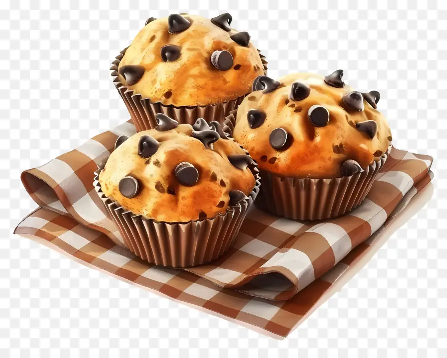 Muffins De Chocolate，Cozido PNG