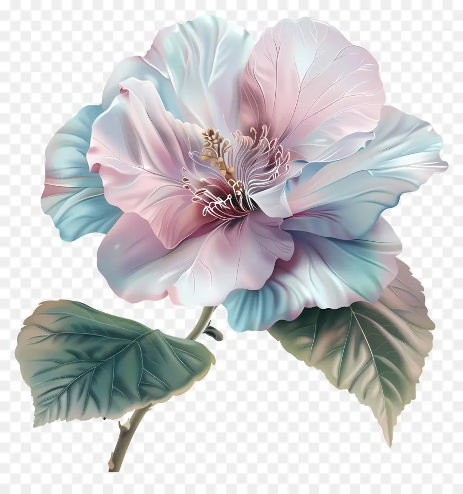 Flor Pastel，Hibisco Branco PNG