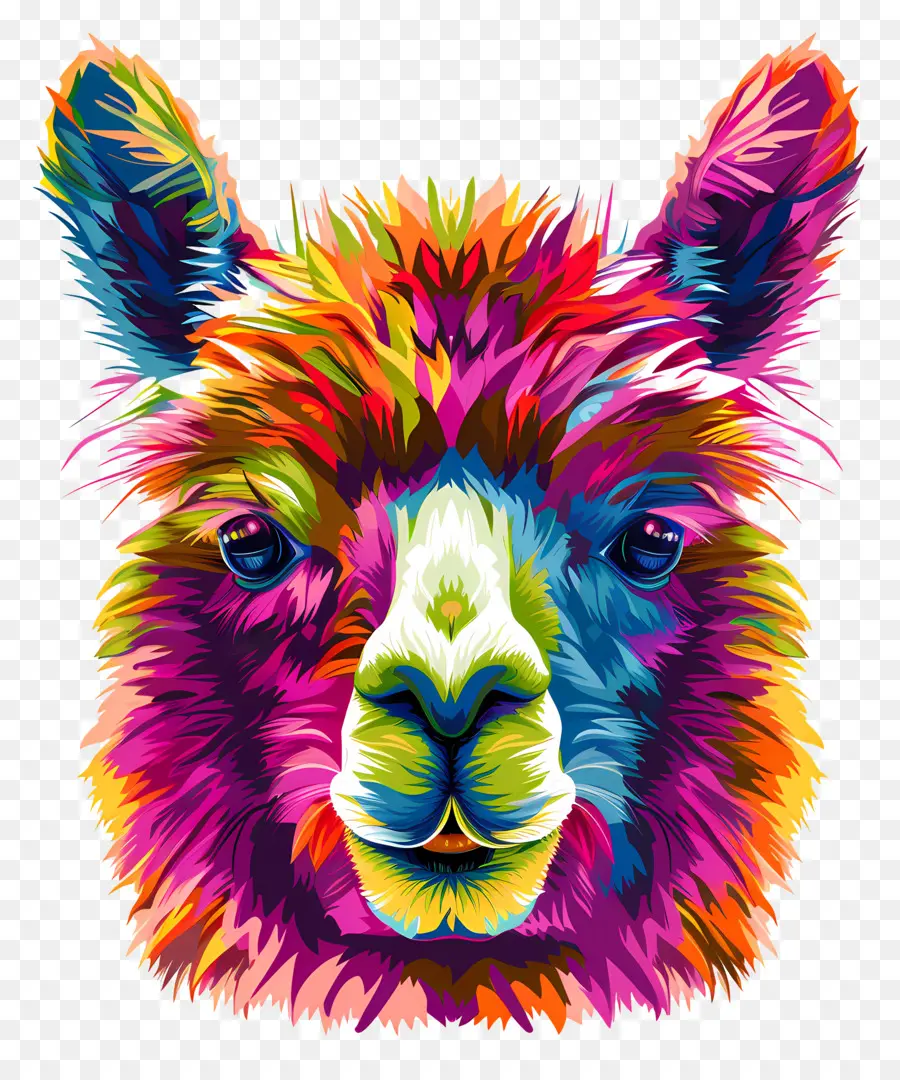 Cara De Alpaca，Animal Colorido PNG