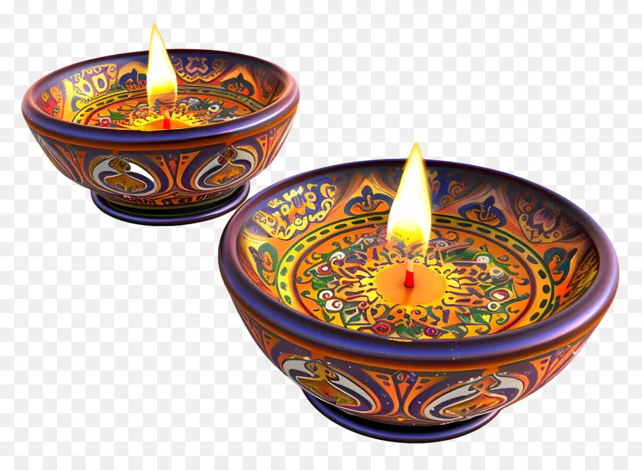 Diwali Diya，Lâmpada Diya PNG