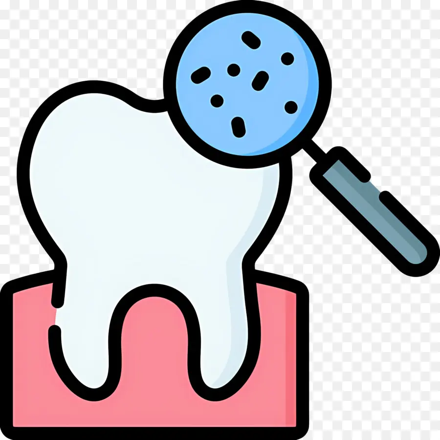 Verificação Dentária，Dente Com Bactérias PNG