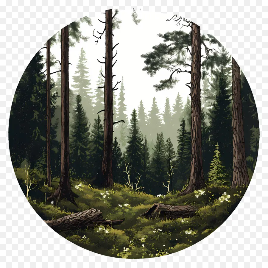 Bosques Cobertos De Musgo，Floresta PNG