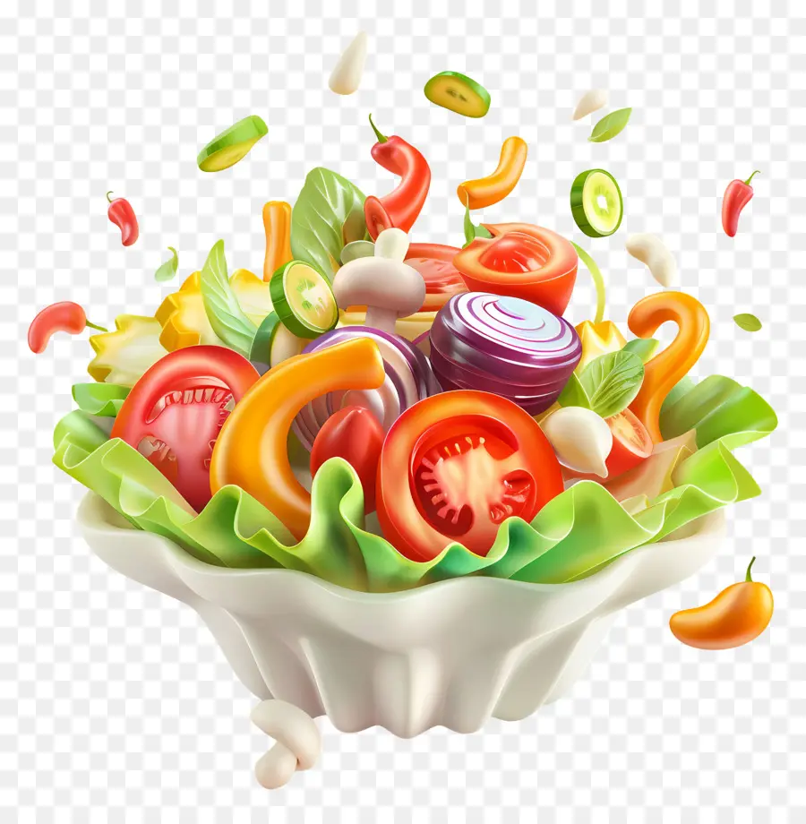 Salada Fresca，Salada De Legumes Colorida PNG