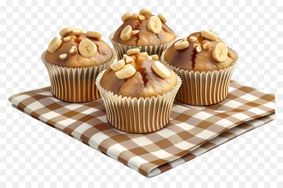 Muffins De Banana Noz，Muffins PNG