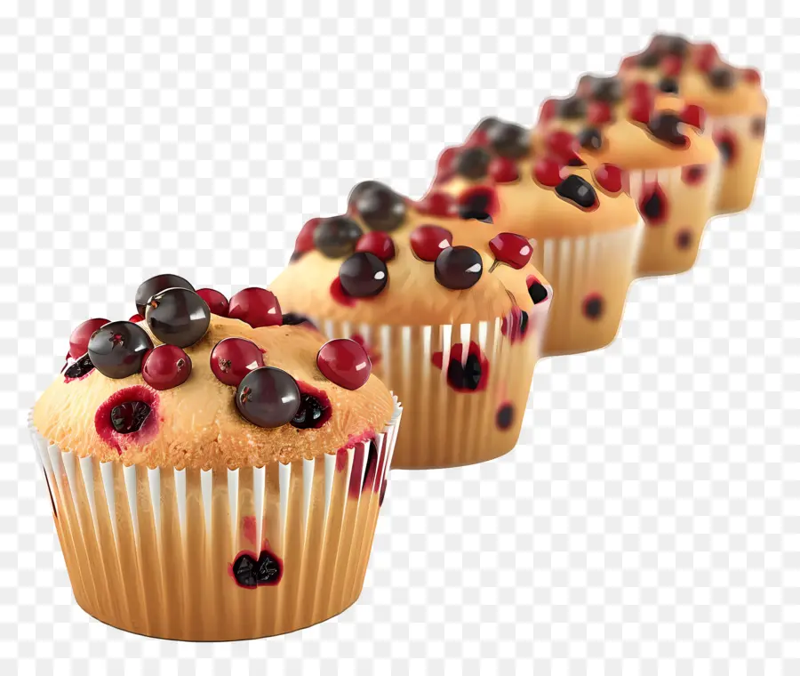 Muffins De Cranberry，Muffins De Frutas Vermelhas PNG