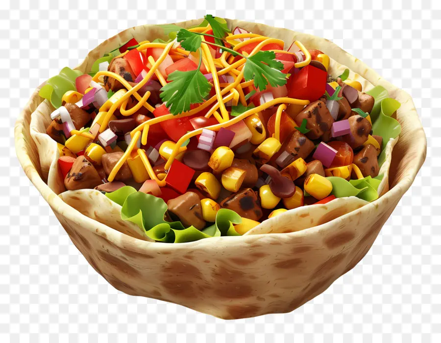 Tigela De Burrito，Salada De Taco PNG