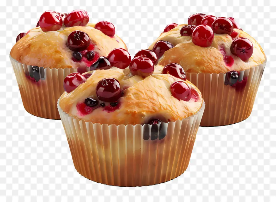 Muffins De Cranberry，Muffins De Frutas Vermelhas PNG