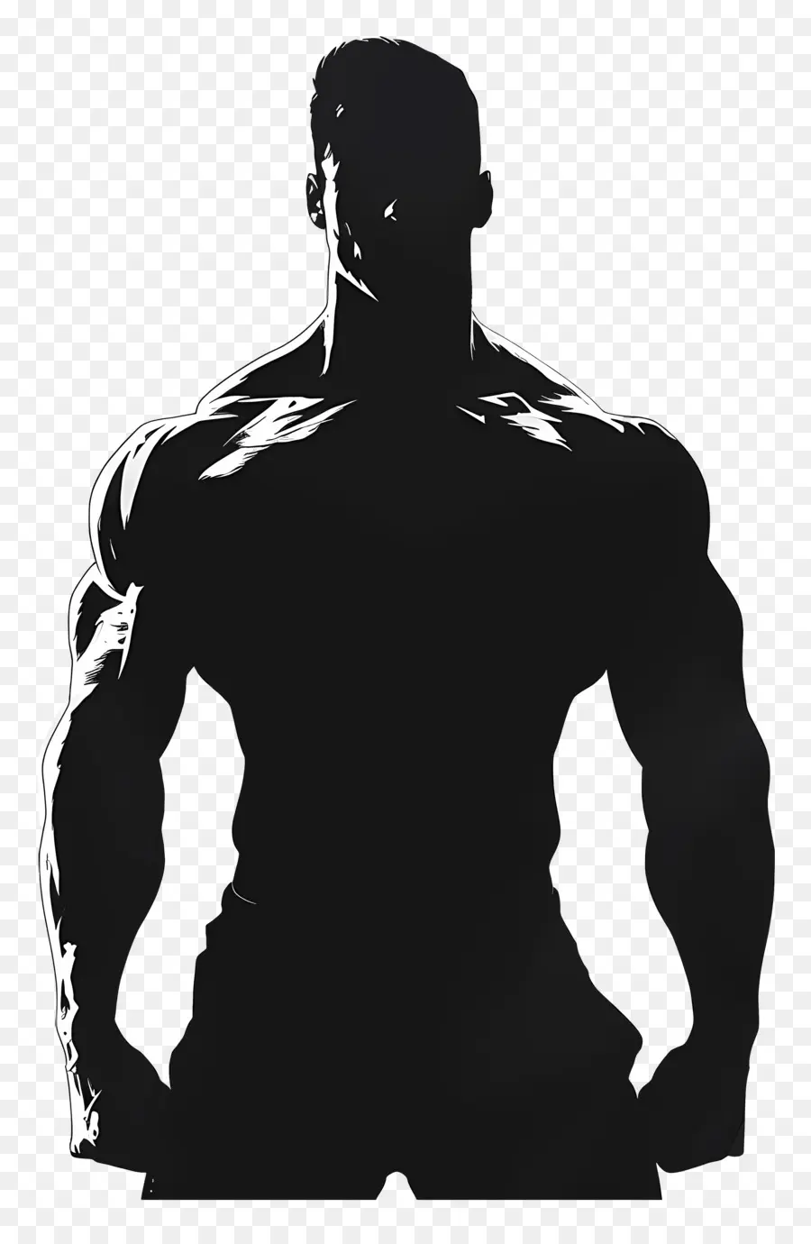 Silhueta De Homem Musculoso，Homem Musculoso PNG