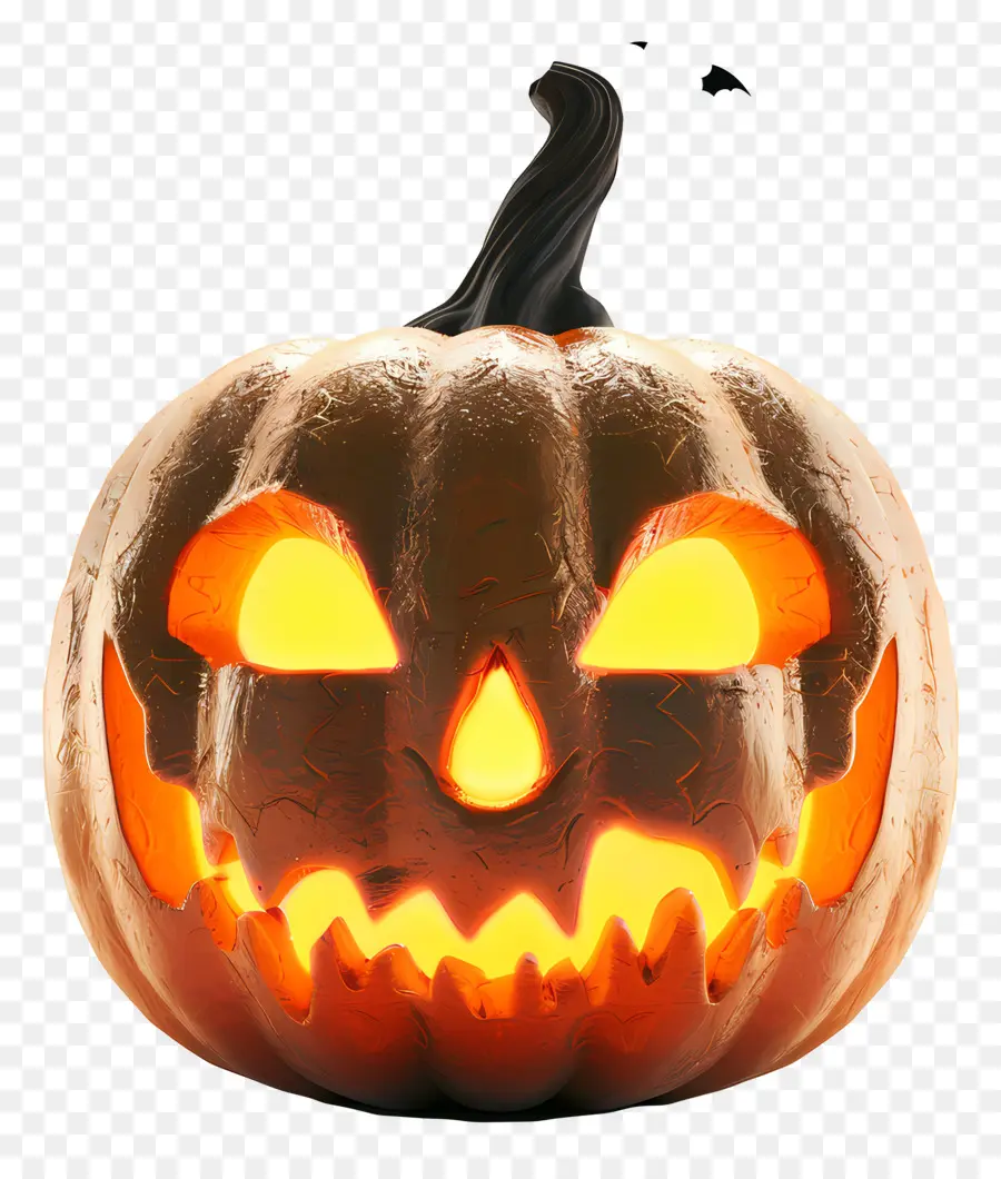 Abóbora De Halloween Brilhante，Abóbora Assustadora PNG