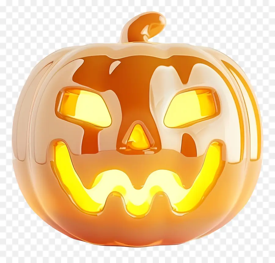 Abóbora De Halloween Brilhante，Jack O' Lanterna PNG