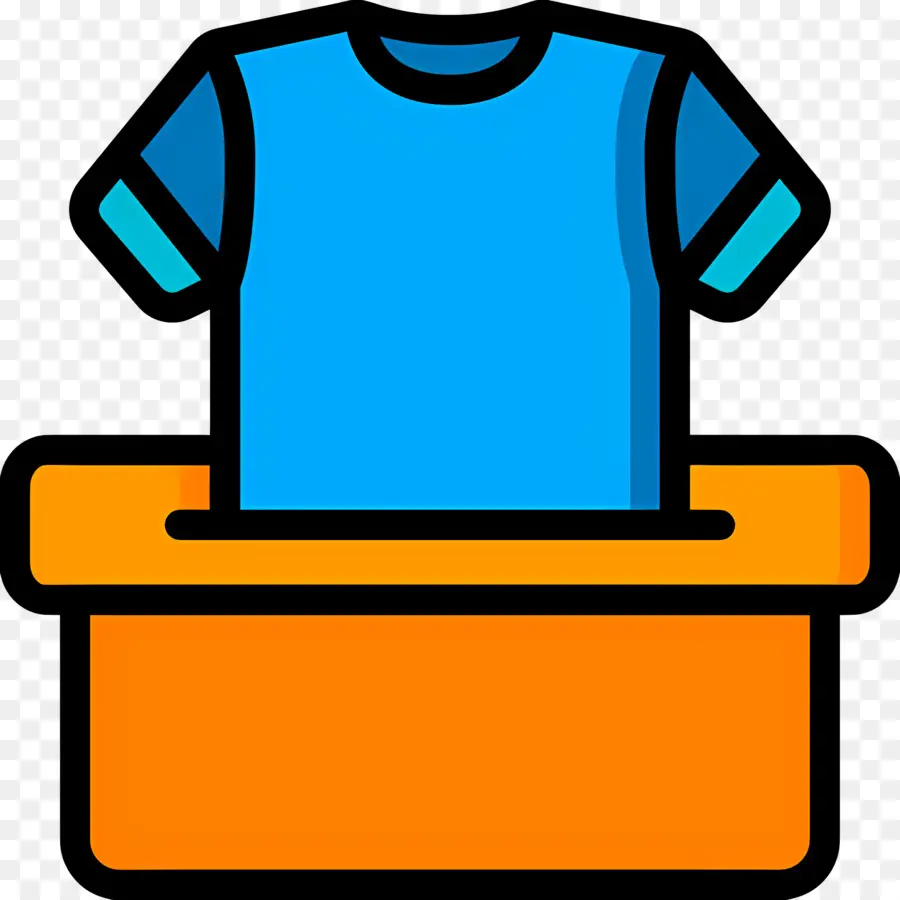 Caixa De Roupas，Camiseta Azul PNG