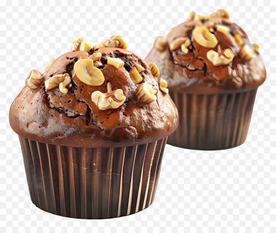 Muffins De Banana Noz，Muffins PNG