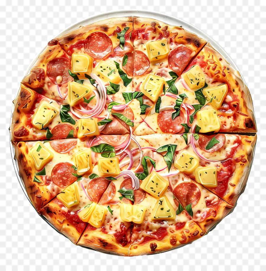 Pizza Havaiana，Pizza PNG