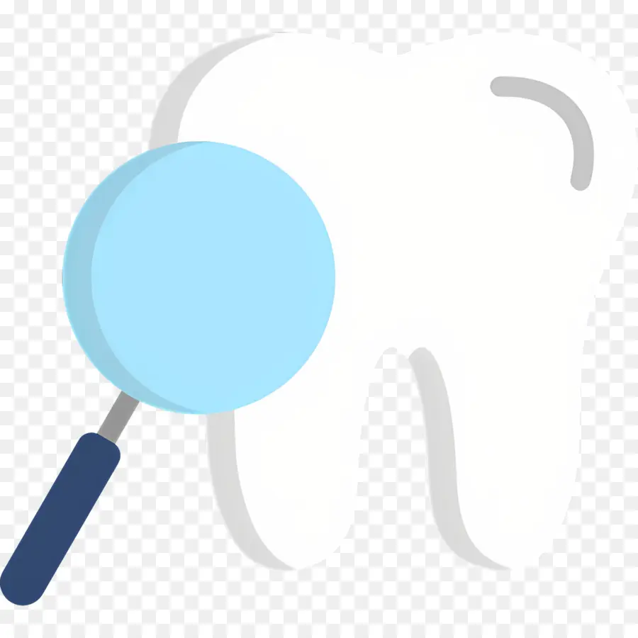 Verificação Dentária，Dente Com Lupa PNG