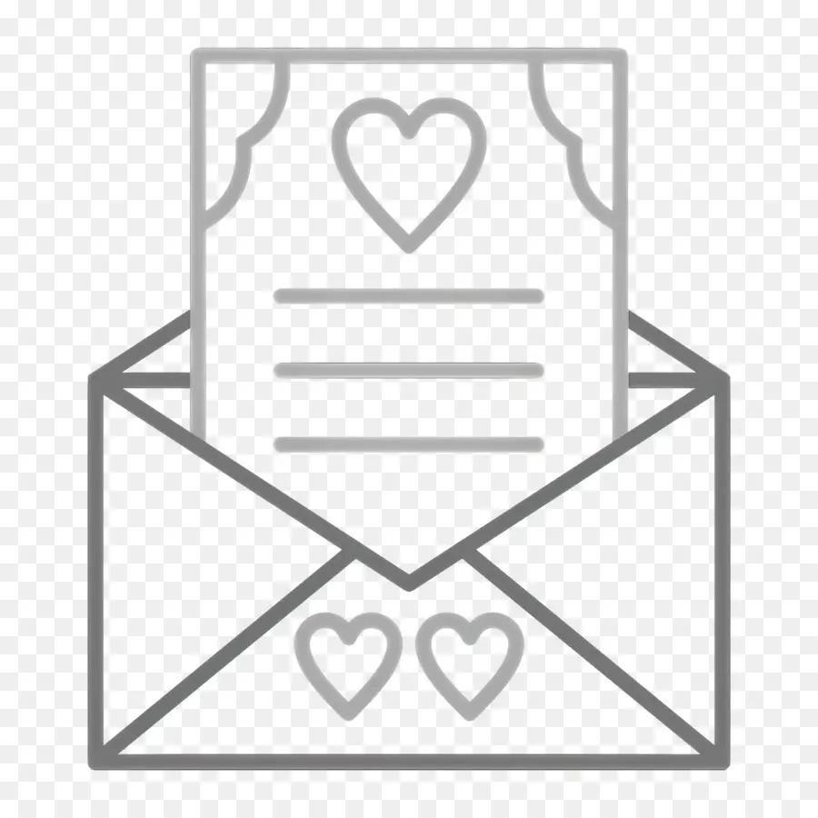 Carta Convite，Carta De Amor PNG