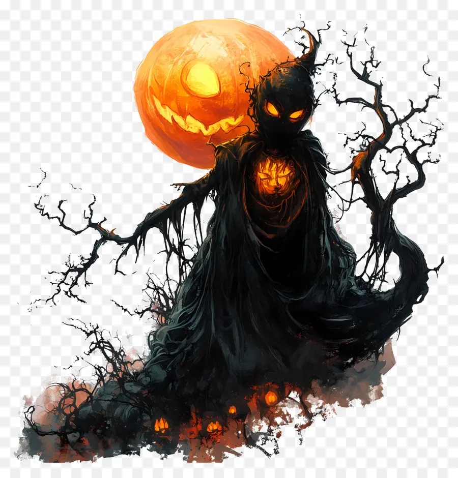 Samhain，Espantalho De Halloween PNG