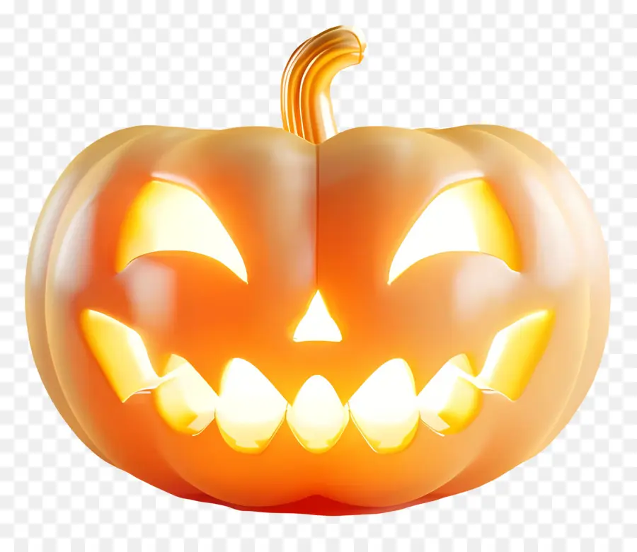 Abóbora De Halloween Brilhante，Jack O' Lanterna PNG