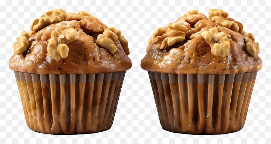 Muffins De Banana Noz，Muffins PNG