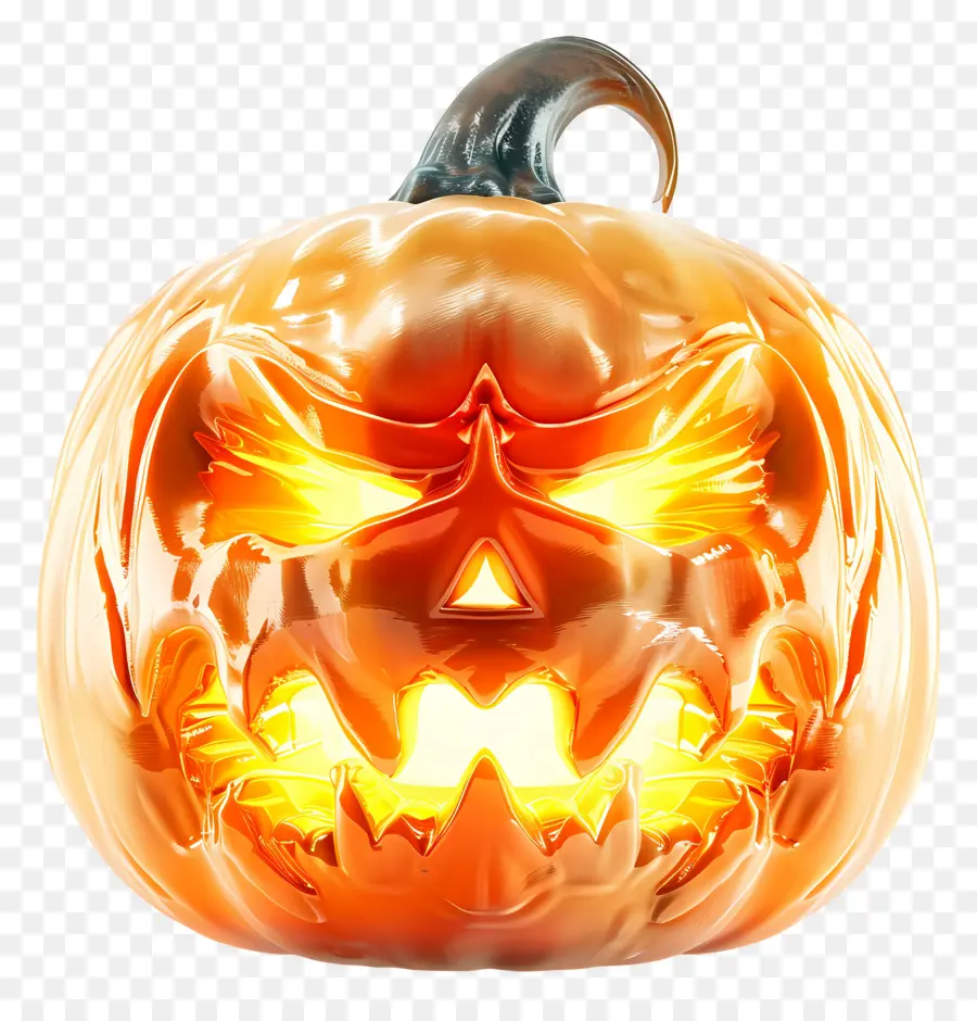 Abóbora De Halloween Brilhante，Jack O' Lantern PNG