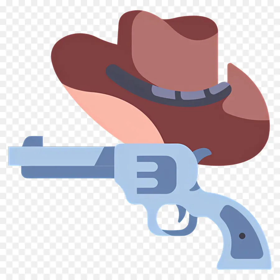 Arma De Vaqueiro，Chapéu E Arma De Cowboy PNG