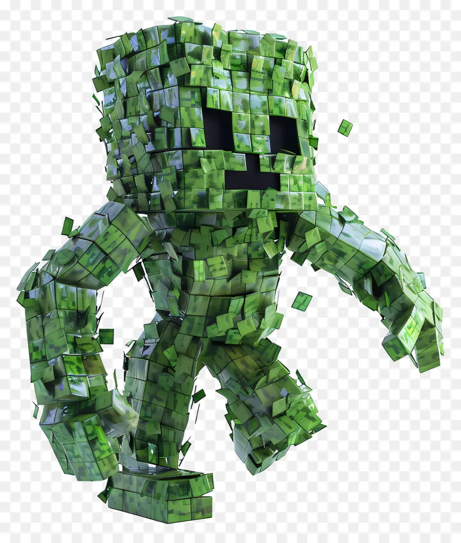 Trepadeira Minecraft，Criatura Pixelada PNG