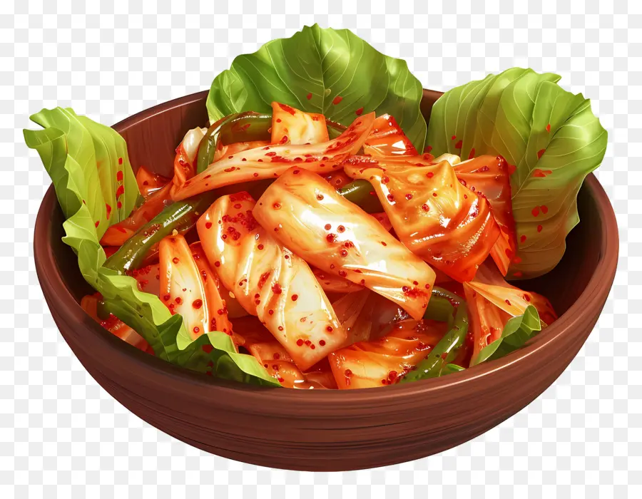 Salada De Kimchi Coreano，Kimchi Na Tigela PNG