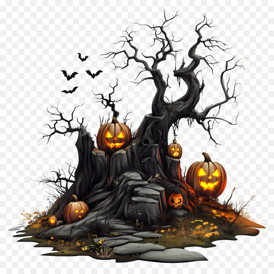 Samhain，Árvore De Halloween PNG