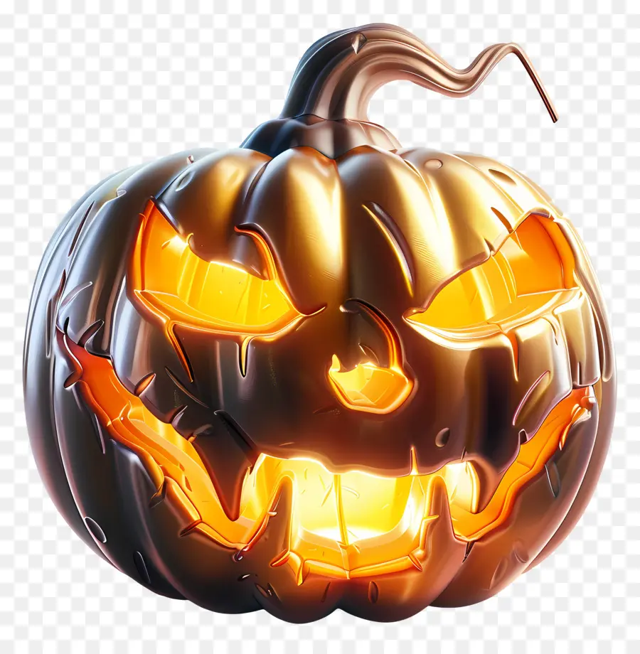 Abóbora De Halloween Brilhante，Jack O' Lantern PNG