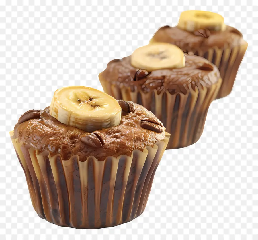 Muffins De Banana Noz，Muffins PNG