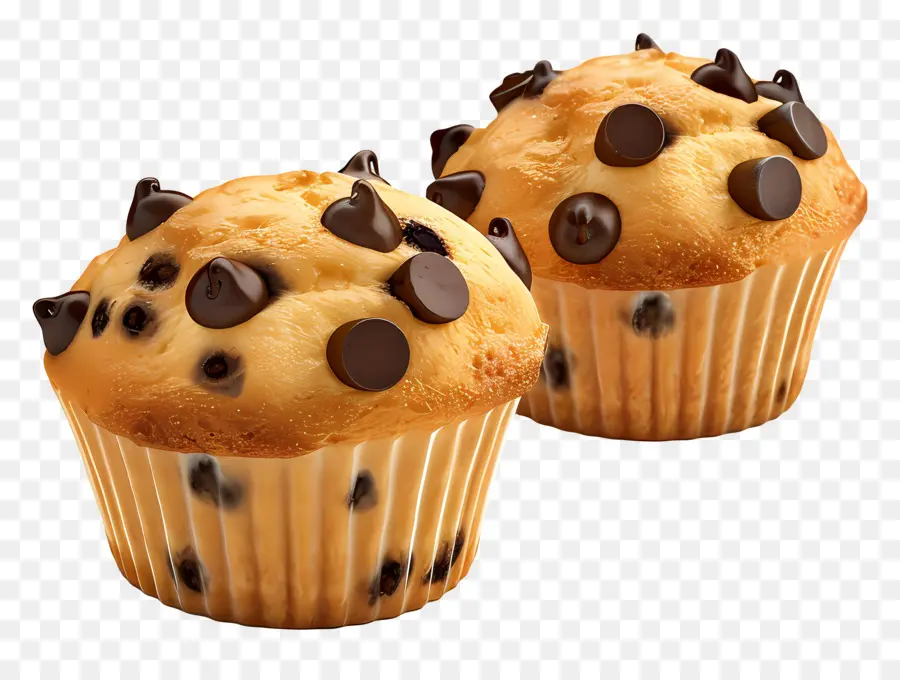 Muffins De Chocolate，Sobremesa PNG