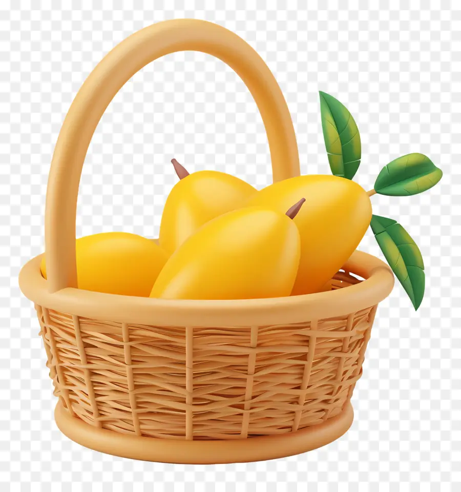 Manga Na Cesta，Frutas Amarelas PNG