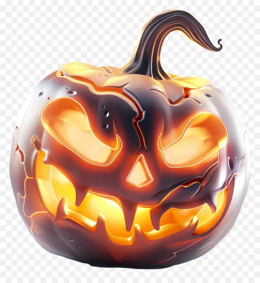 Abóbora De Halloween Brilhante，Jack O' Lantern PNG