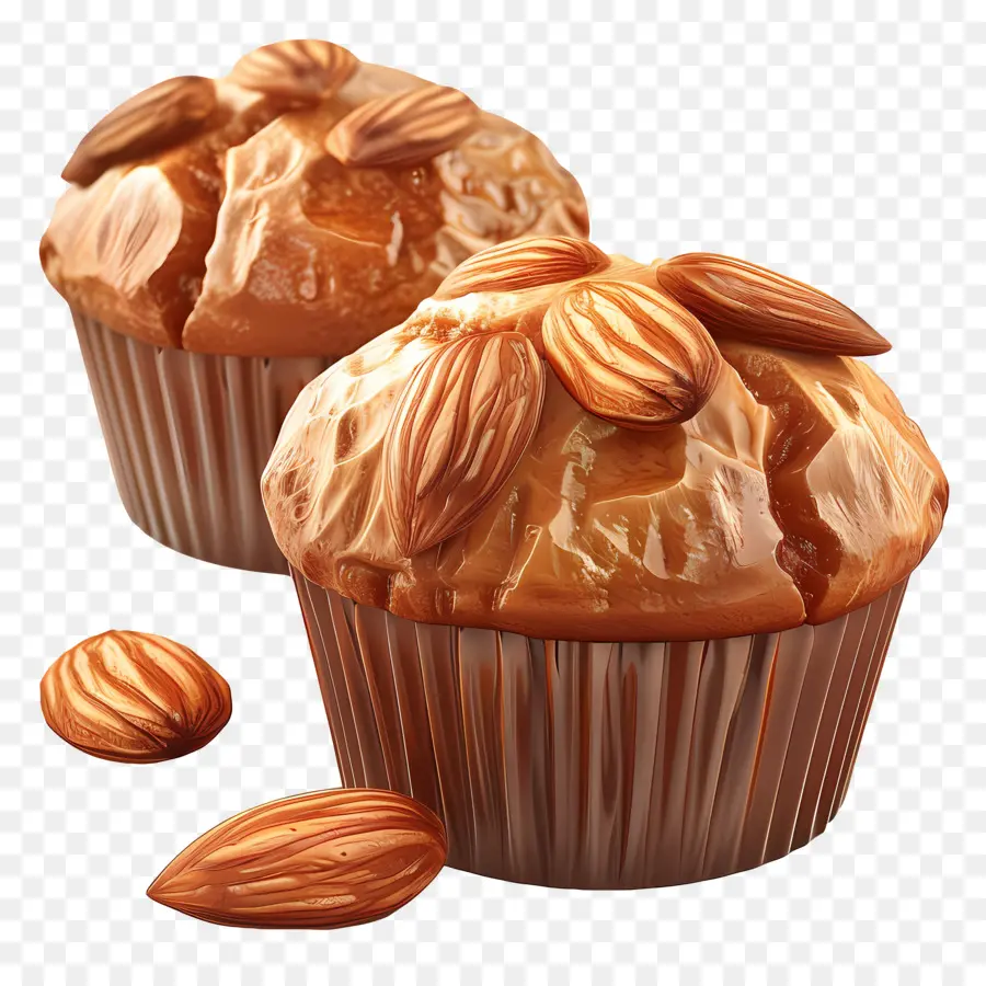 Muffins De Amêndoa，Sobremesa PNG