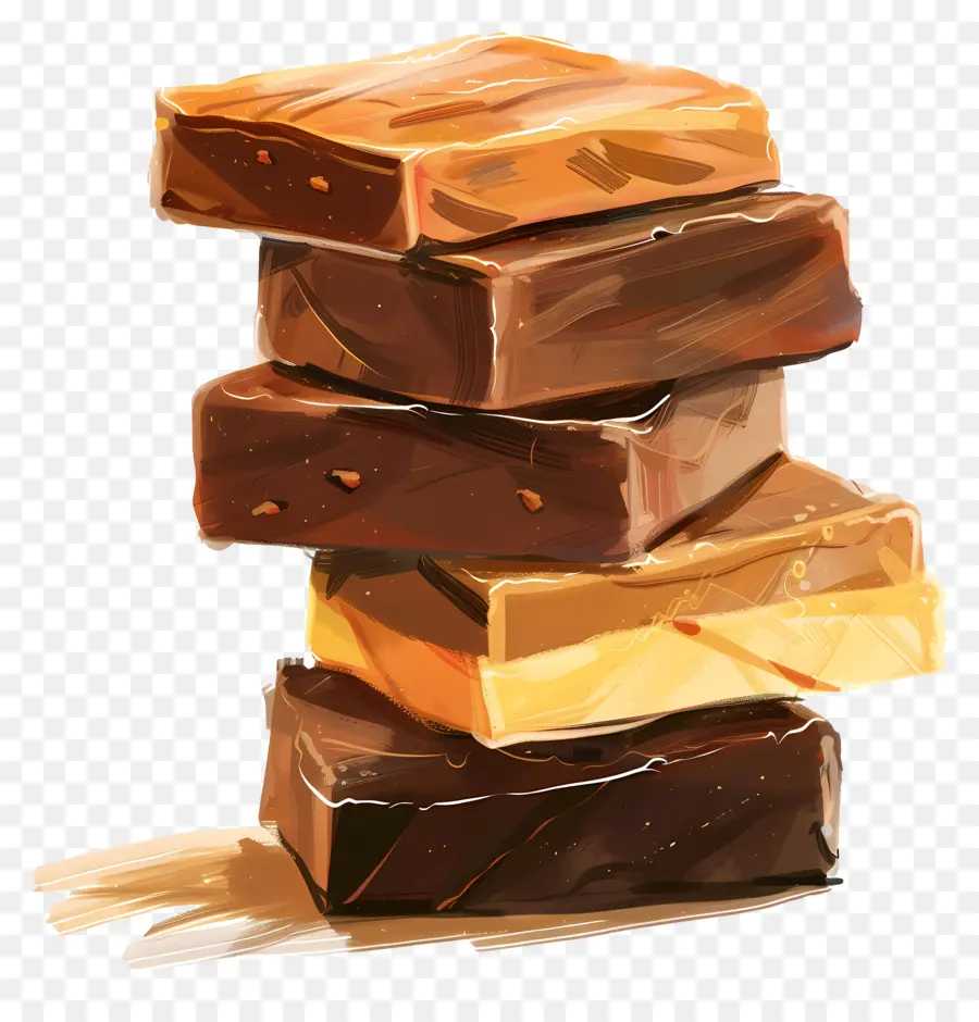 Pilha De Fudge，Parede De Tijolo PNG