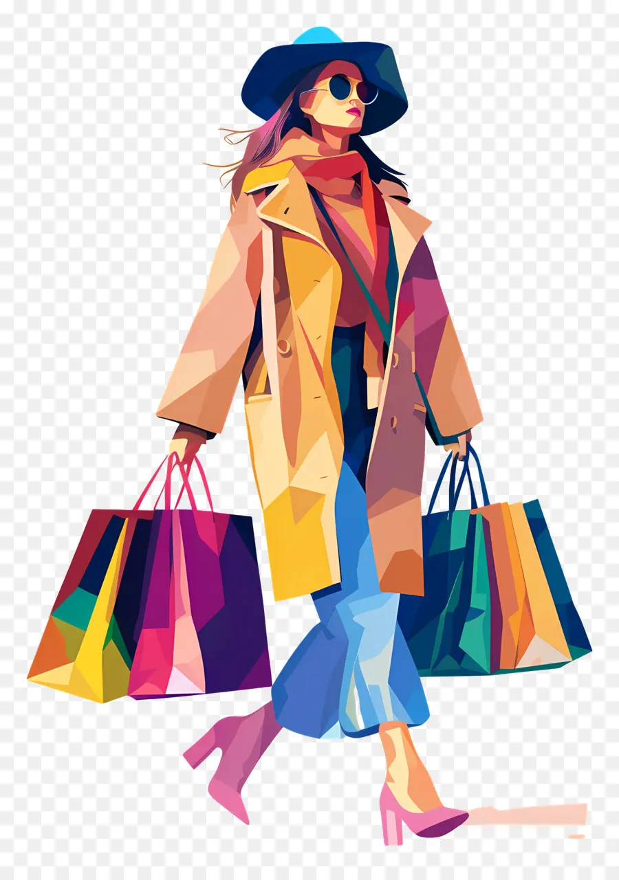 Mulher Fazendo Compras，Comprador PNG