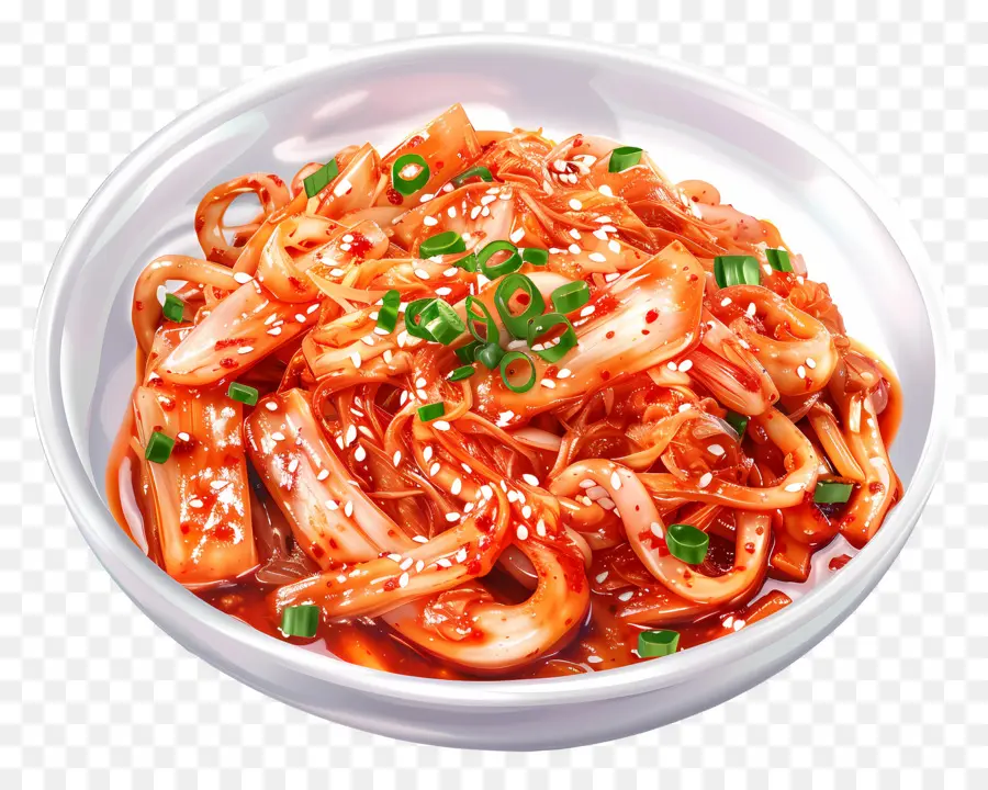 Salada De Kimchi Coreano，Macarrão Picante PNG