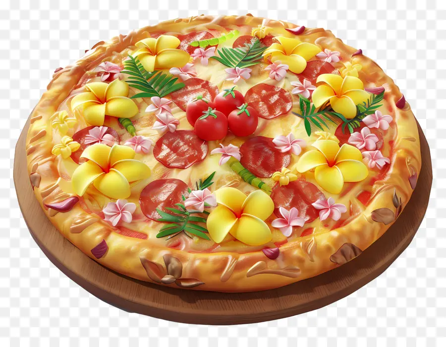 Pizza Havaiana，Pizza Decorativa PNG