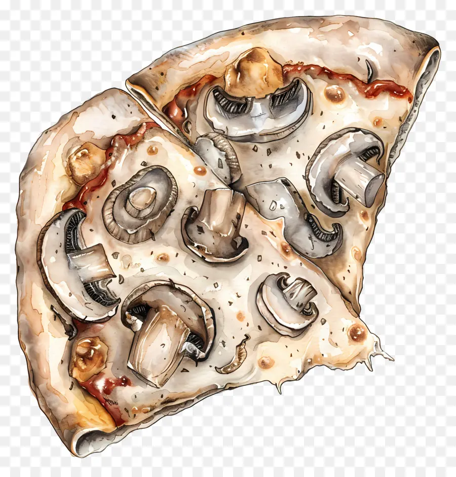 Pizza De Cogumelo，Queijo PNG