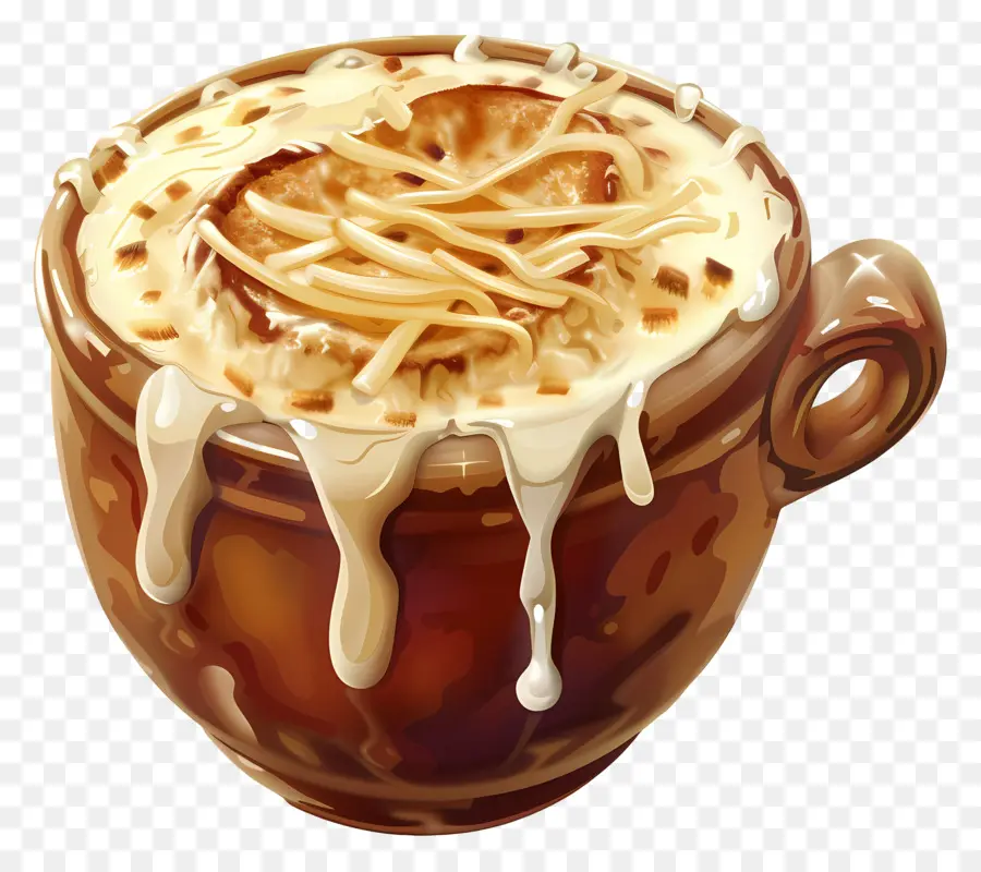 Sopa De Cebola Francesa，Queijo PNG