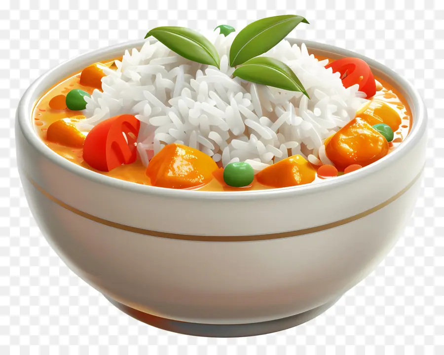 Arroz E Caril，Tigela De Arroz PNG