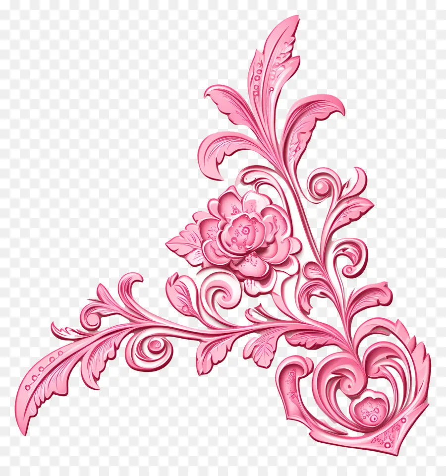 Canto，Design Floral Rosa PNG