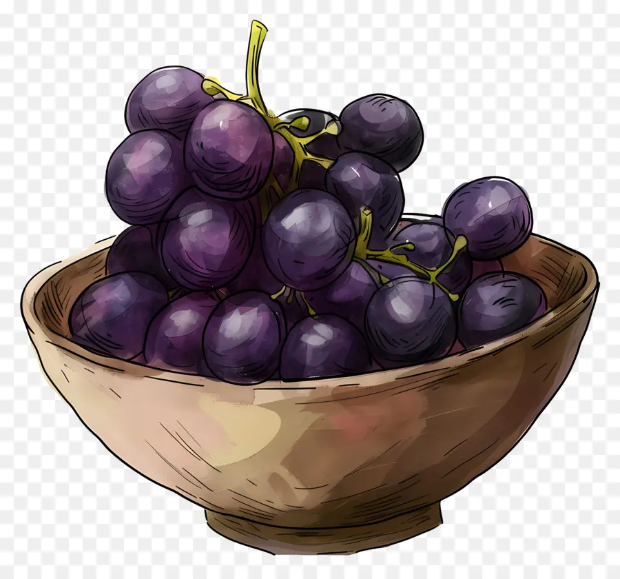 Tigela De Uvas，Uvas PNG