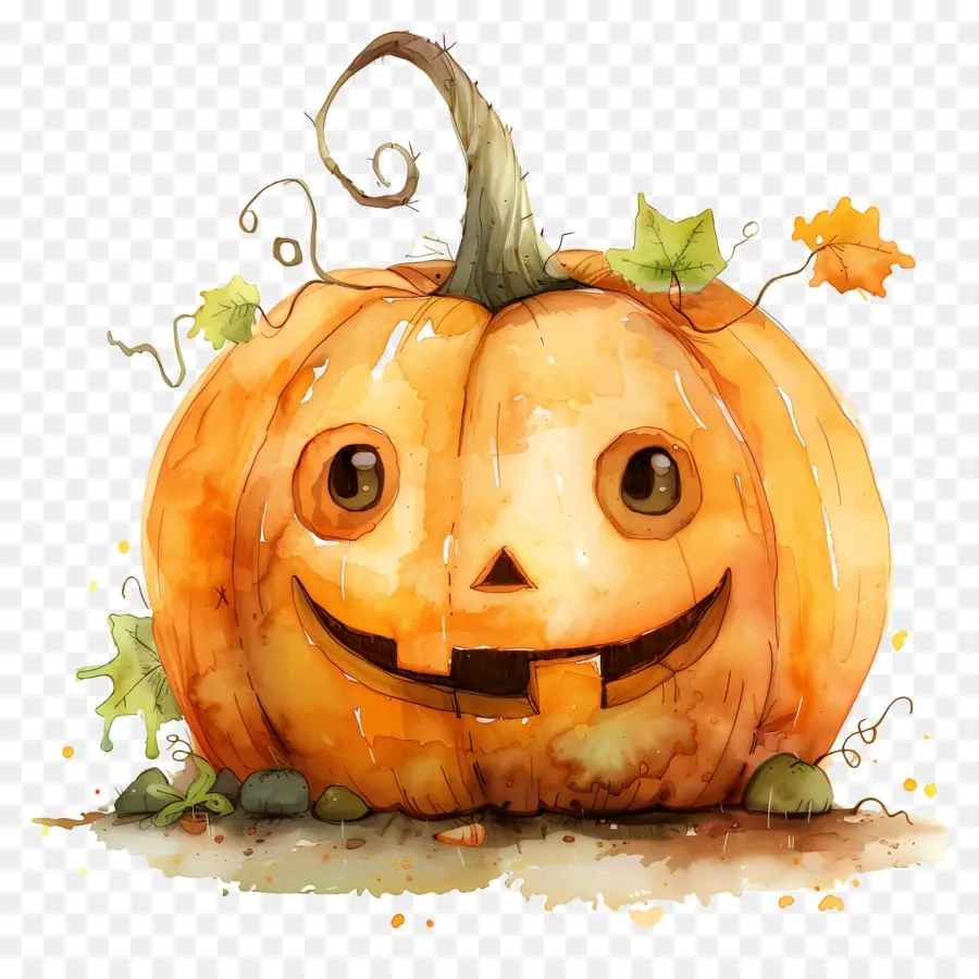 Linda Abóbora De Halloween，Abóbora Sorridente PNG