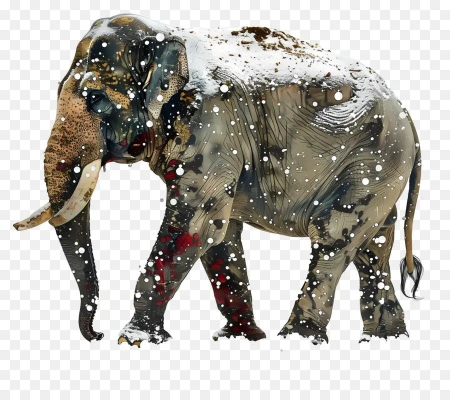 Elefante Indiano，Elefante Nevado PNG