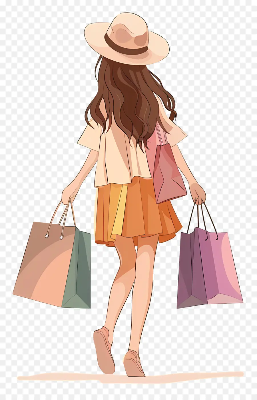 Mulher Fazendo Compras，Mulher De Compras PNG