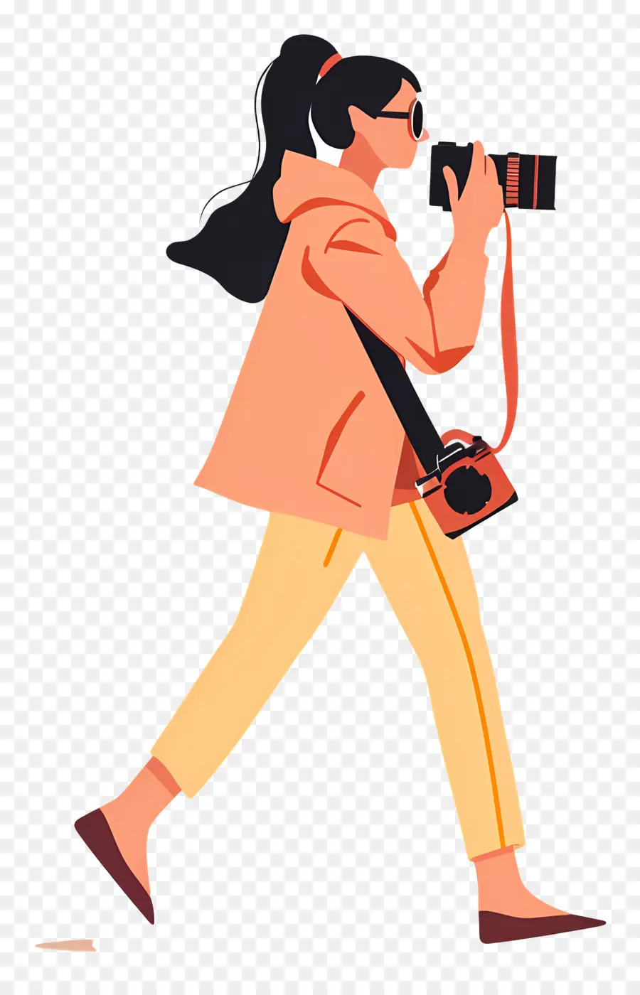 Mulher Filmando Vlog，Fotógrafo PNG